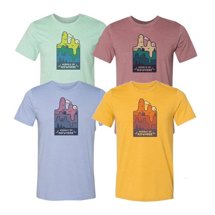 Camisa manga curta Mountain Peak por atacado de Nature Bound Co