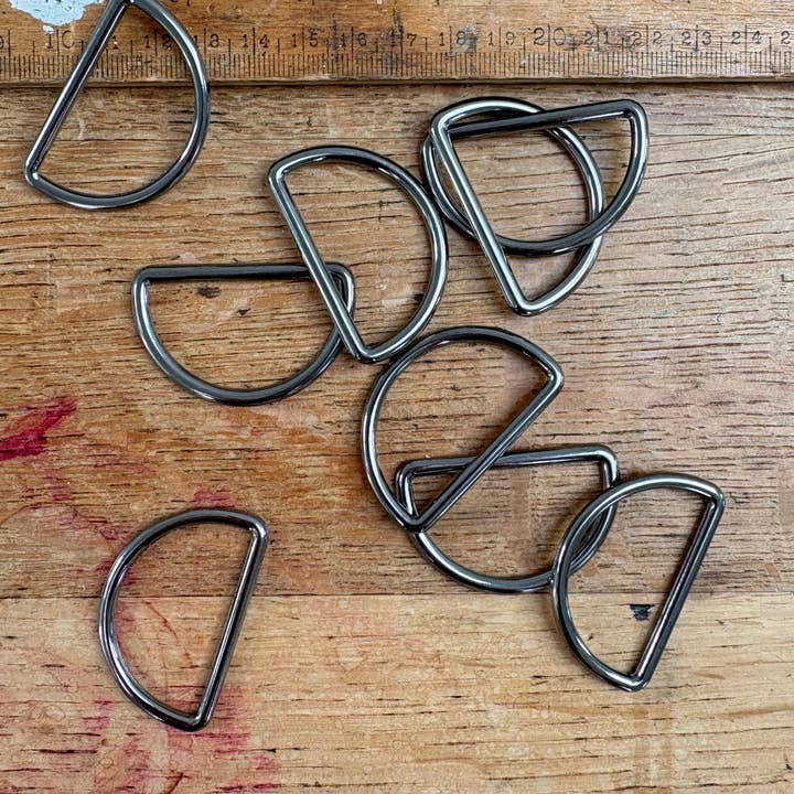 Gunmetal D-Ring - 40mm / 1+1/2" for wholesale by The Button Company