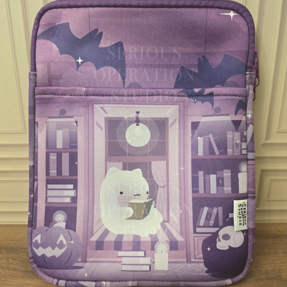 SeriousOperationStudio - Wholesale Book Holder - Cozy Nook Series Book+Tech Sleeve w/ Zipper & Front Pocket1