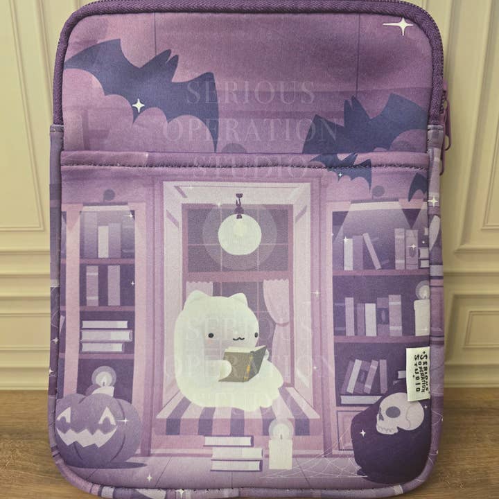 SeriousOperationStudio - Wholesale Book Holder - Cozy Nook Series Book+Tech Sleeve w/ Zipper & Front Pocket1