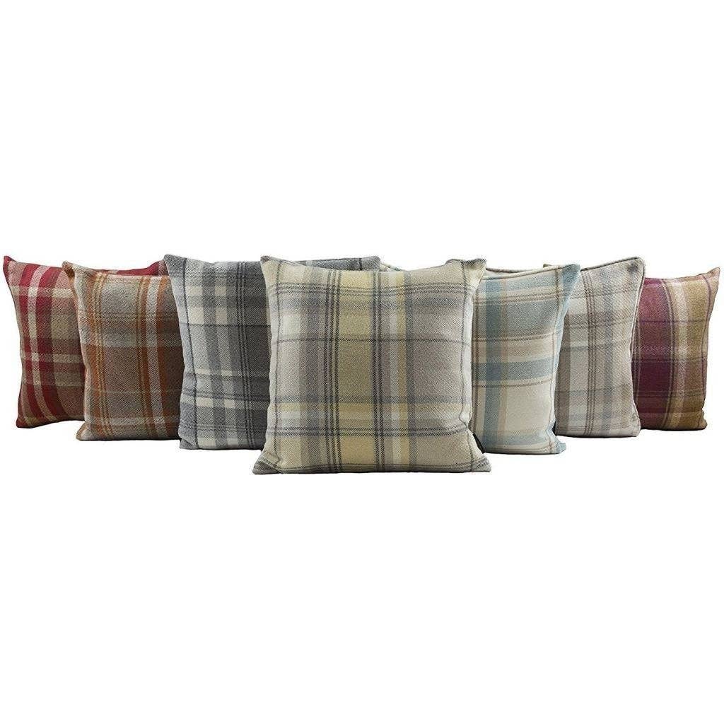 Mcalister textiles - Vente Coussin décoratif - Coussin Heritage à carreaux tartan violet et vert8