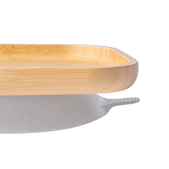 Rinkit Pty Ltd - Wholesale Dinner plate – Kids & Baby - Tiny Dining Children's Bamboo Suction Square Plate11