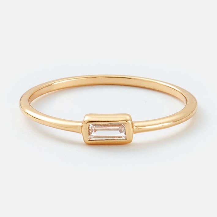 Einzelner Baguette-Ring für den Großhandel von Sara Patino Jewelry