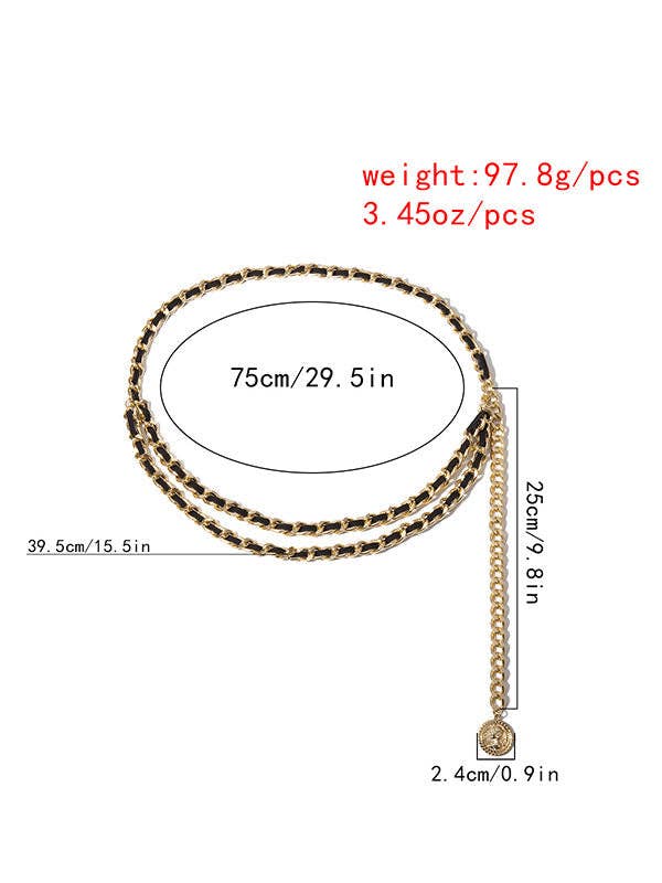 GOLD COLOR Vintage Fashion Geometry Waist Chain for wholesale on Faire5