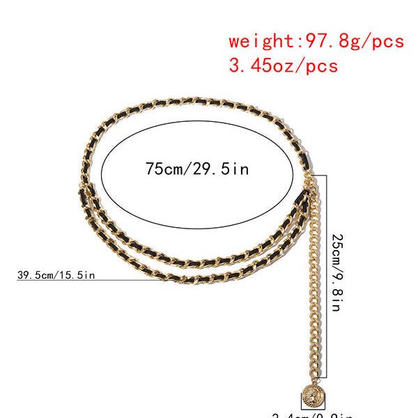 GOLD COLOR Vintage Fashion Geometry Waist Chain for wholesale on Faire5