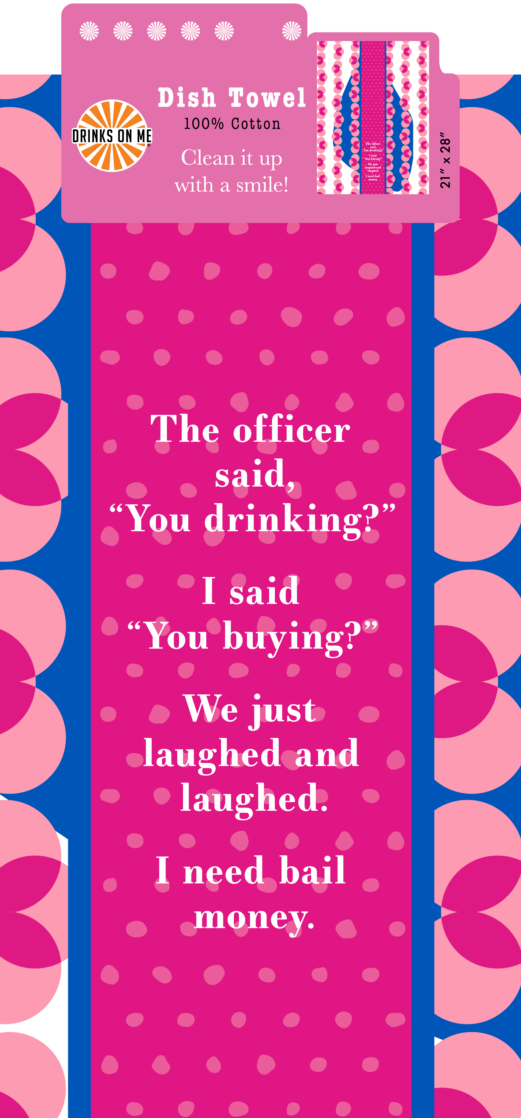 Drinks on Me - Vente Torchons - SERVIETTE Vous Buvez ? | Cadeau de Serviette Drôle | Décoration de Cuisine1