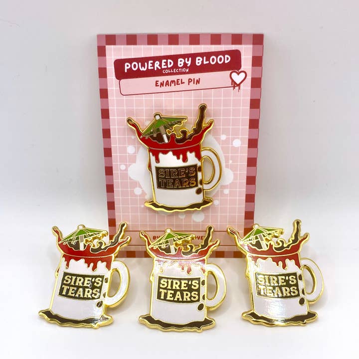 Lágrimas do Sire - Emblema de Alfinete de Esmalte Gótico Vampiro por atacado de Enthralledyet Illustration