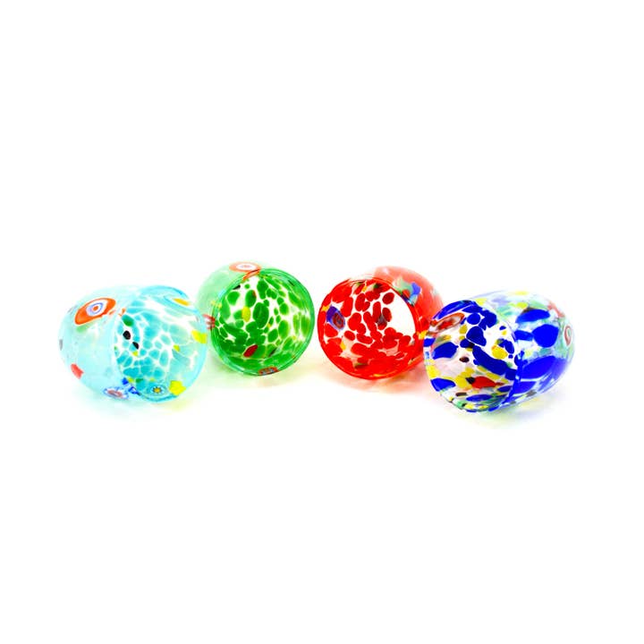 Via Graceffo - Wholesale Shot Glass - Contemporary Shot Glasses, Set of 4, Murano Glass