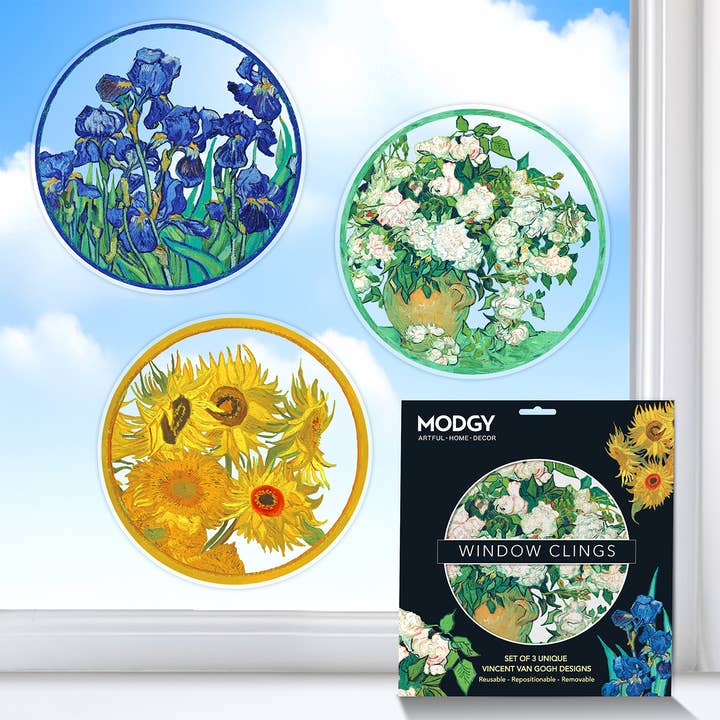 Modgy Window Cling Vincent van Gogh Set of 3 for wholesale by Modgy