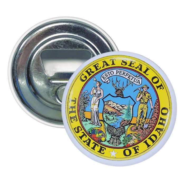 Bottle Opener - Magnet - State Seal Idaho - USA for wholesale by Worldwide Souvenirs
