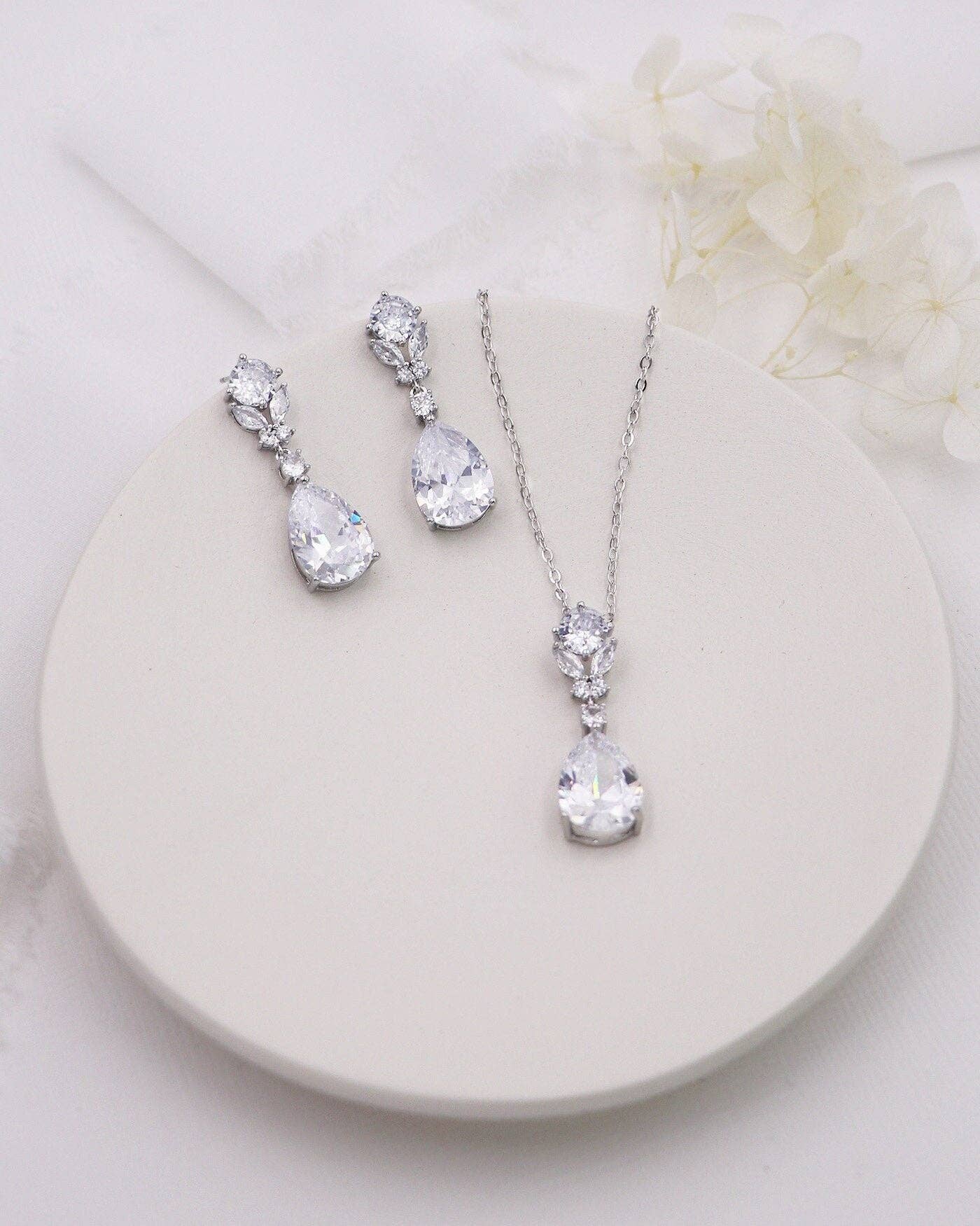 allureweddingjewelry – Engroshandel Smykkesæt – Mallie dråbe smykkesæt