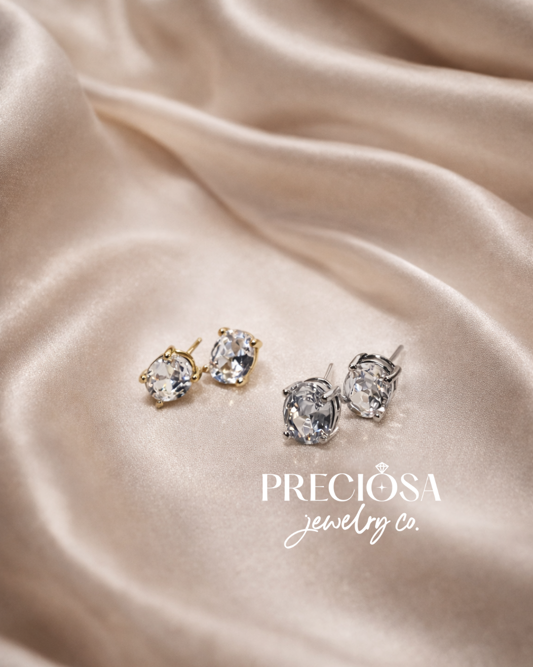 Preciosa Jewelry Co. - Wholesale Stud/Post Earrings - Classic Teardrop & Oval Crystal Studs1
