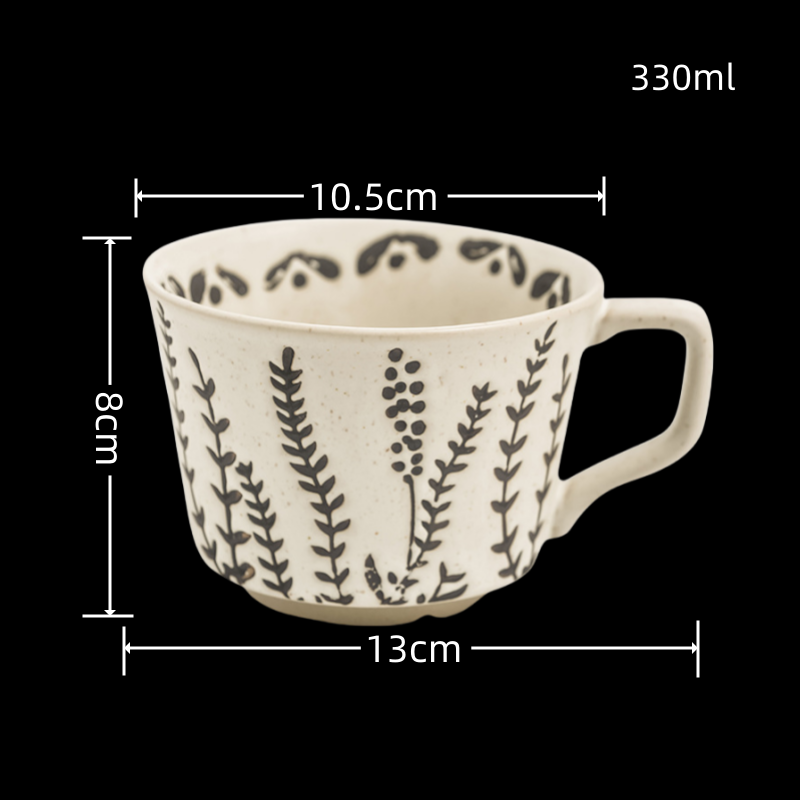 ACNITE(We cover U.S. import duties) - Vendita all'ingrosso Tazza da tè/caffè - Tazza da caffè in ceramica con fiori Tazza da tè retrò per cucina4