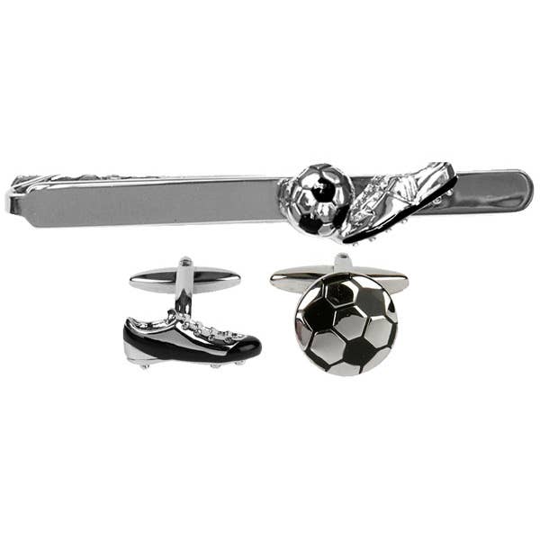 Football & Boot Cufflink & Tie Slide Set for wholesale by Dalaco - incorporating David Aster