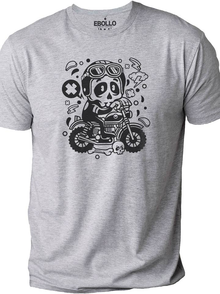 Skull Motocross T-shirt | Motocross Dirt Bike - Funny Shirt Men - Biker Shirt for Men - Motorcycle Biker Gift - Fathers Day Gift Skull Shirt for wholesale by EBOLLO