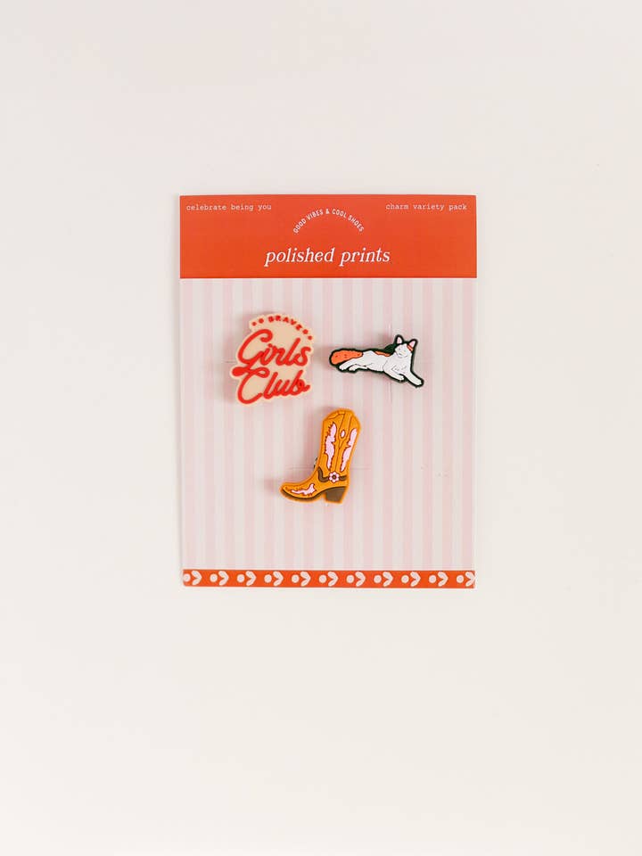 Polished Prints - Wholesale Shoe Accessories - Cute Clog Charm Set, Shoe Charm, Gifts for Kids, Little Girl