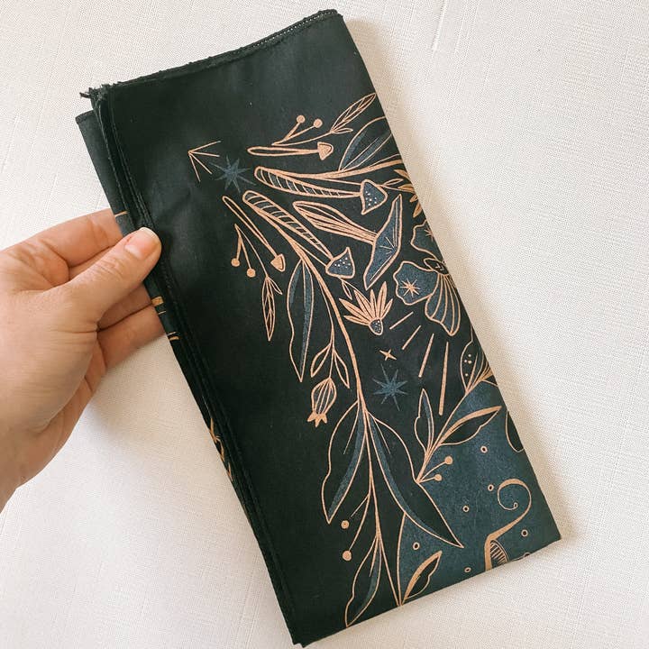 Lantern Print Co. - Wholesale Bandana - Unisex - Bandana: Luminary; Black3