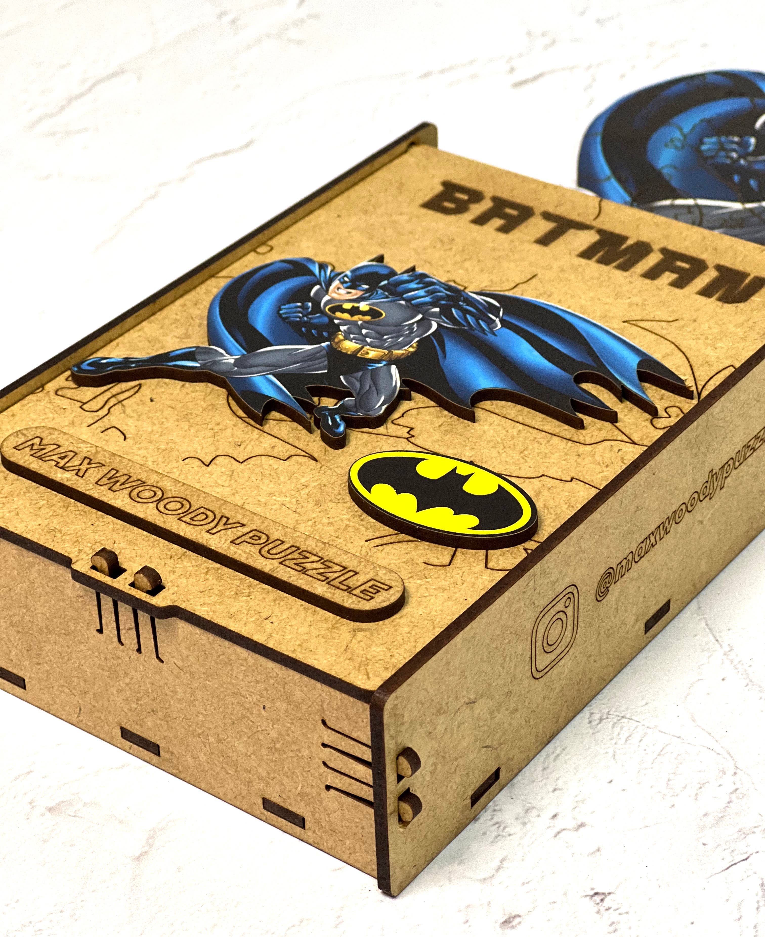 Max Woody™ - Wholesale Puzzle - Kids - Wood Jigsaw Puzzle Unique Shapes The Batman M Size 90 pcs5