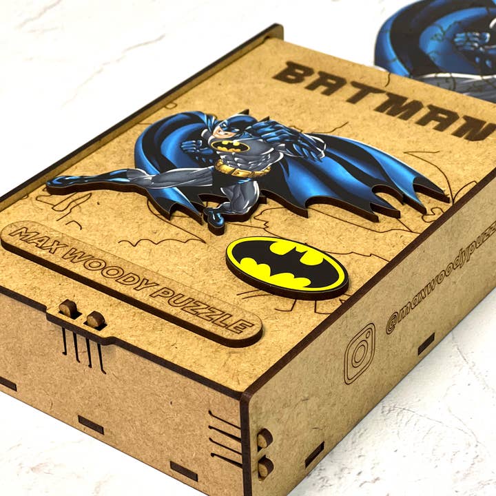 Max Woody™ - Wholesale Puzzle - Kids - Wood Jigsaw Puzzle Unique Shapes The Batman M Size 90 pcs5