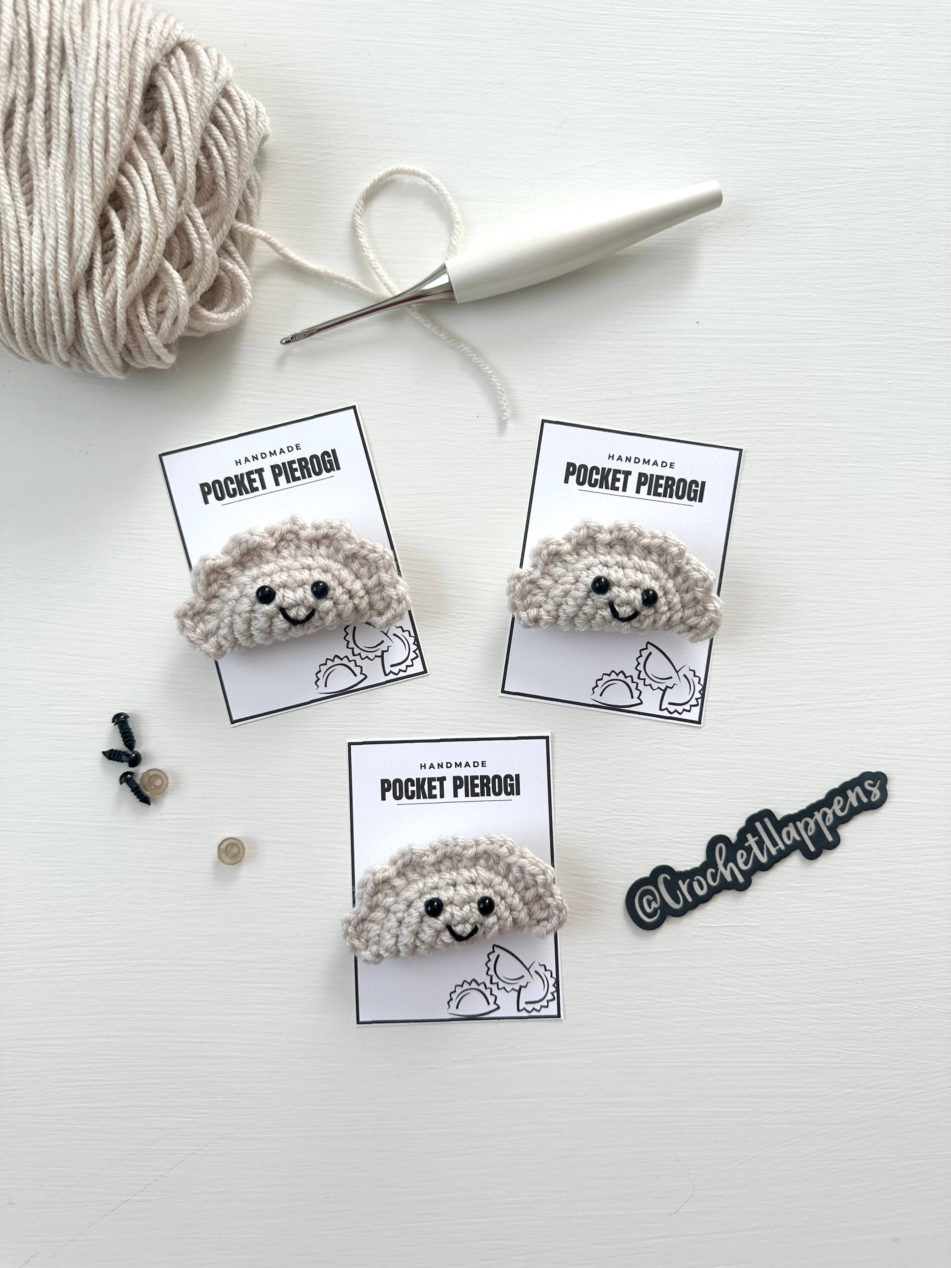 Crochet Happens - Wholesale Stuffed/Plush Toy - Kids & Baby - Pocket Pierogi - Set of 8 - Made to Order2