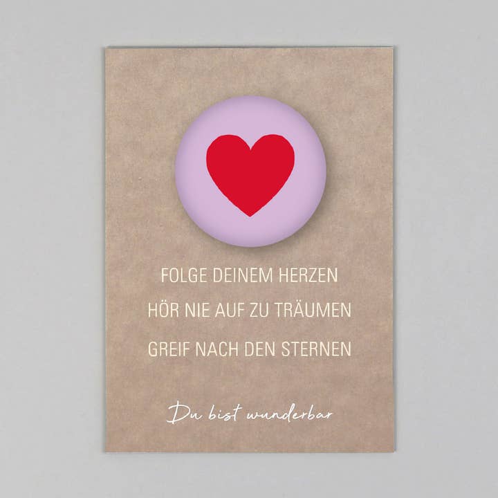 Set magnet med vykort Tim + hjärta för wholesale av Kunst an Papier