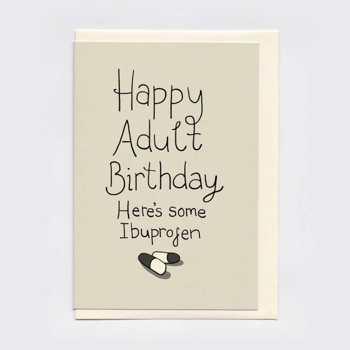 Carte d'anniversaire pour adultes | Getting Old, carte d'anniversaire amusante pour la vente par The Curious Pancake