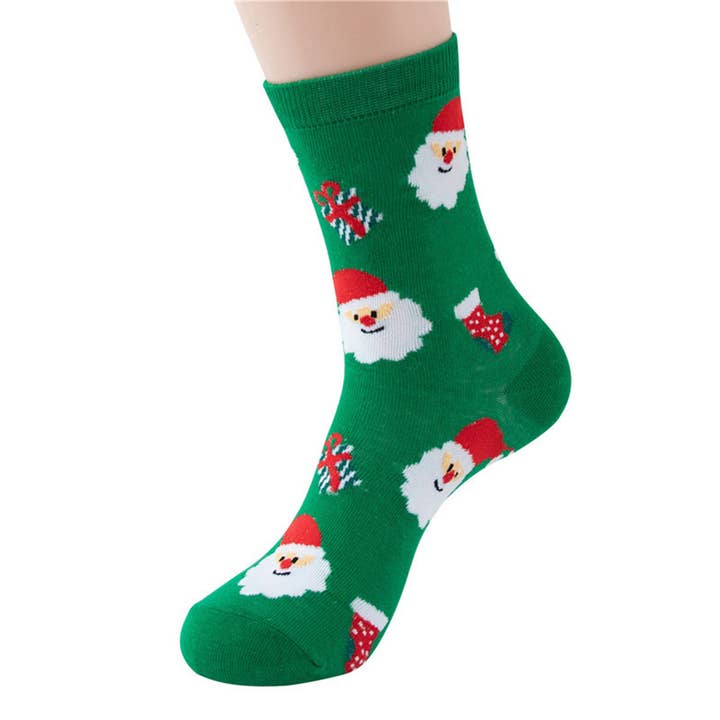 ACCITY - Wholesale Socks - Women's - SANTA CLAUS CUTE CHRISTMAS PATTERN CREW SOCKS_CWMS02032