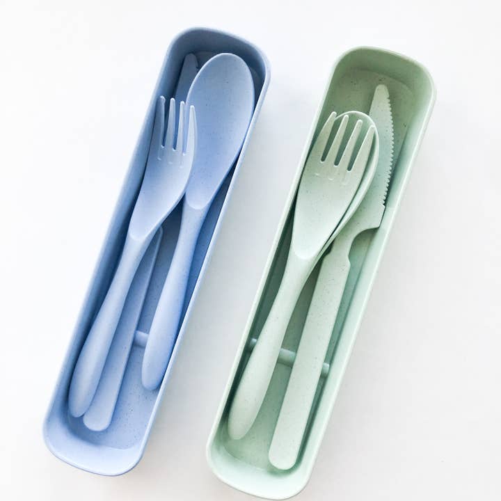 Smile Boutiques - Wholesale Assorted Cutlery Set - Biodegradable Reusable Wheat Straw Cutlery Set