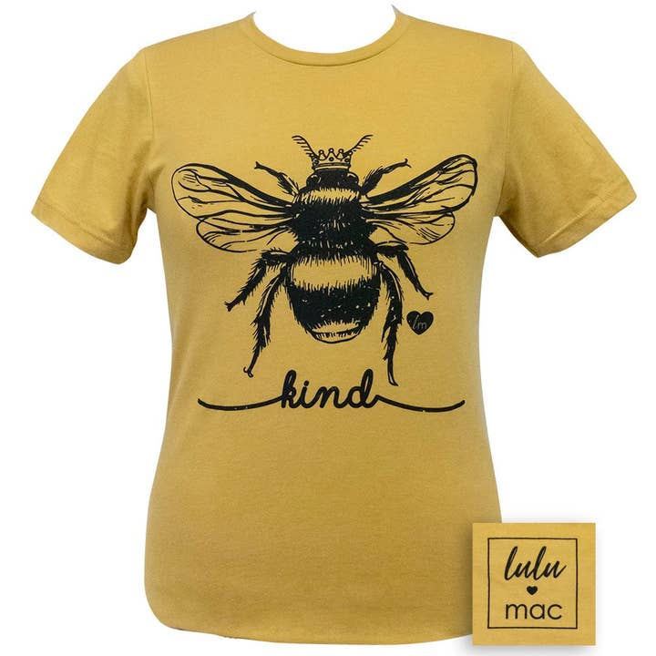 lulu mac-Bee Kind-Heather Mustard SS-LM44 for wholesale by Girlie Girl Originals