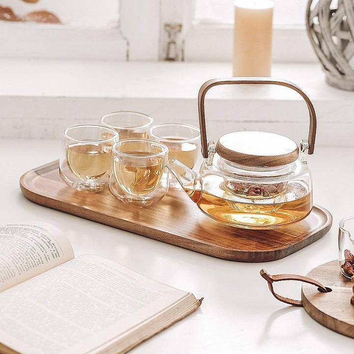 Our Dining Table - Wholesale Tea Set - Japanese Style Tea Set With Wood Tray0