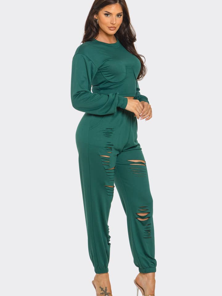 Julia by LoveJ – Großhandel Set aus Oberteil und Hose (NICHT Loungewear) – Damen – Set aus festem Top mit Rundhalsausschnitt und lasergeschnittener Hose21