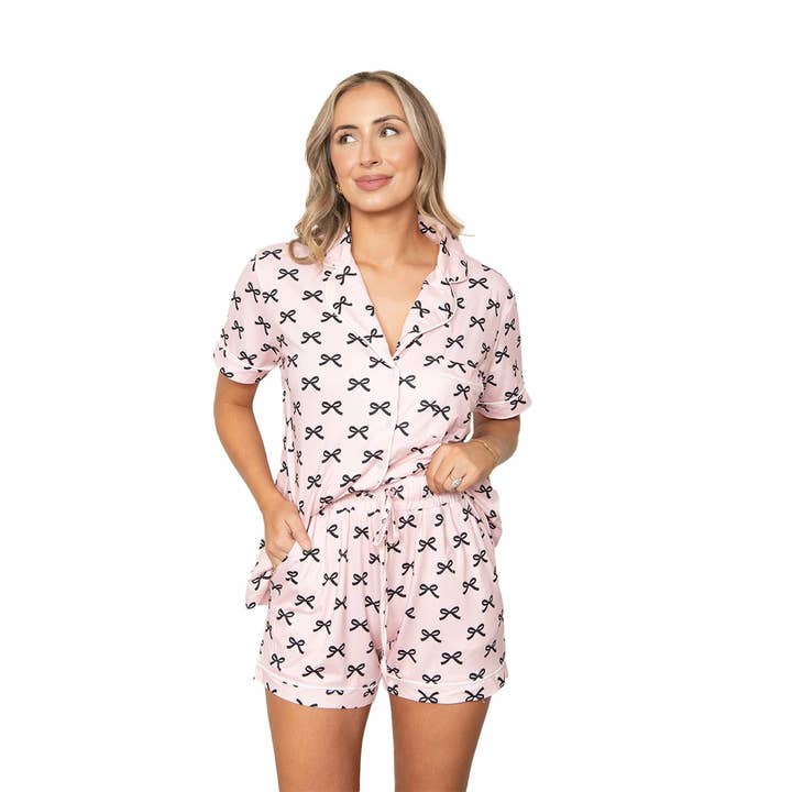 Rosa claro Conjunto de Lencería para San Valentín con Lazos Mini Coquette en Negro y Rosa de venta al por mayor en Faire5