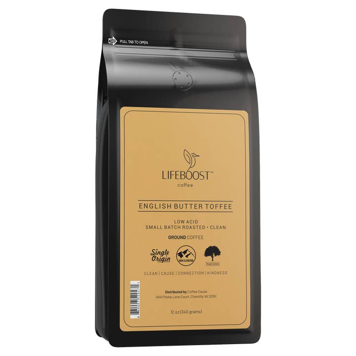 English Butter Toffee for wholesale by Lifeboost Coffee