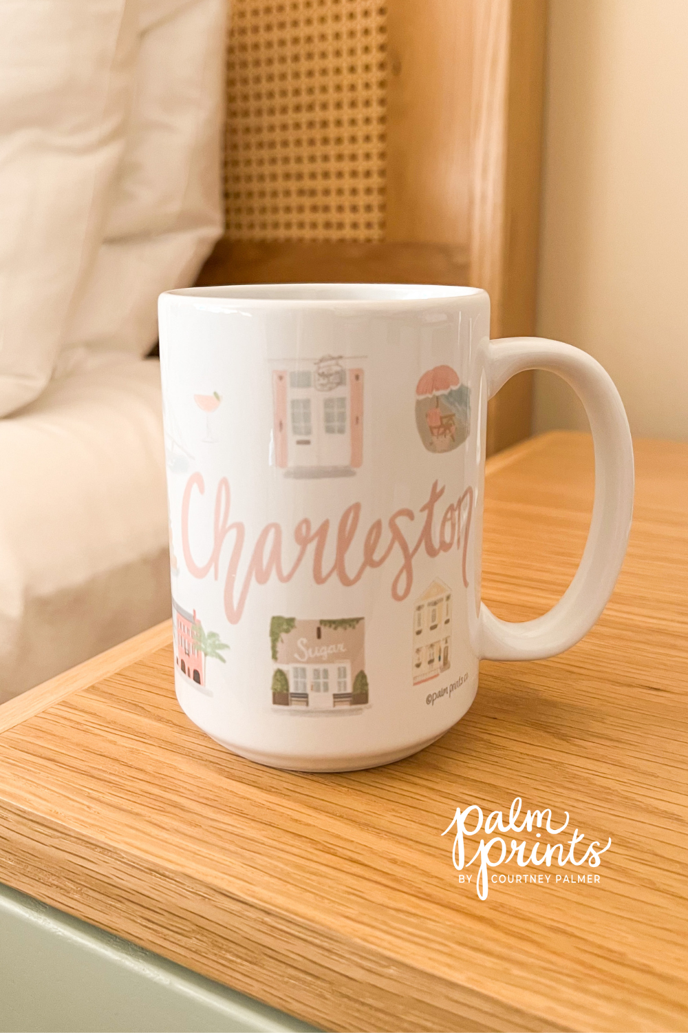 Palm Prints - Wholesale Coffee Mug - Custom Icon Mug | Create Your Own Watercolor City Mug2