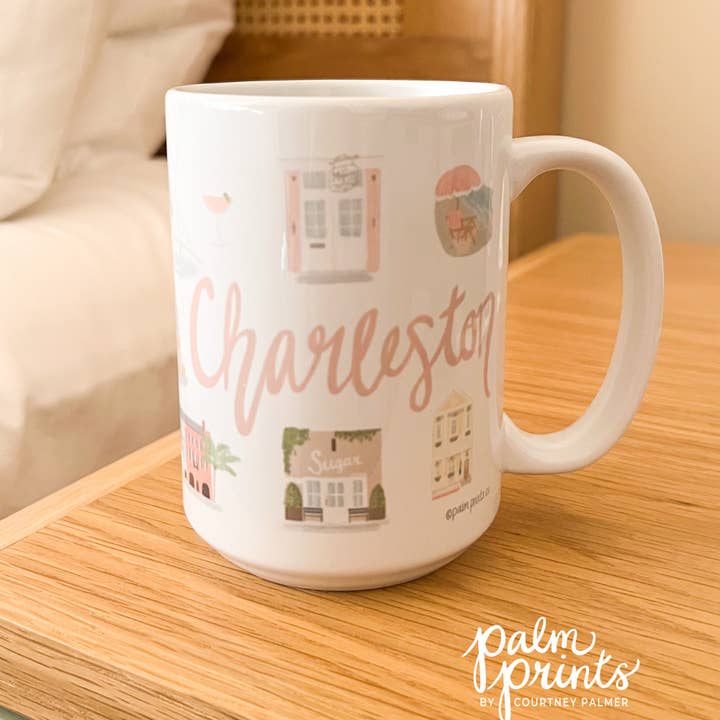Palm Prints - Wholesale Coffee Mug - Custom Icon Mug | Create Your Own Watercolor City Mug2
