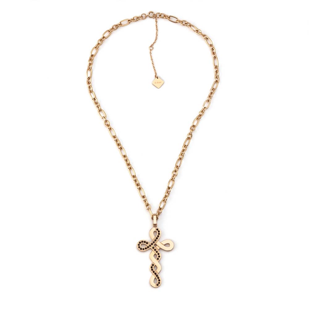 Shebiju - Wholesale Link & Chain Necklace - Steel Cross Necklace GKN230805221