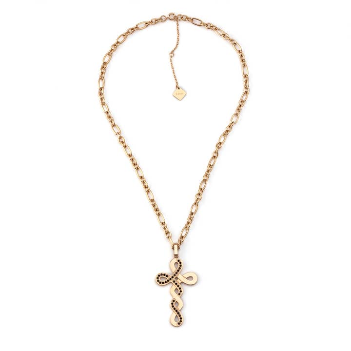 Shebiju - Wholesale Link & Chain Necklace - Steel Cross Necklace GKN230805221