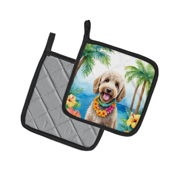Labradoodle Luau Pot Holders DAC6463 for wholesale by Caroline's Treasures