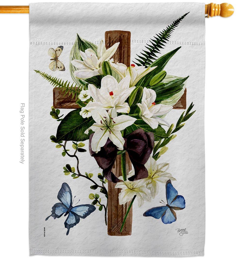Two Group Flag Co - Wholesale Flag - Lily Cross Sweet Life Sympathy Garden Friends Faith Flag1