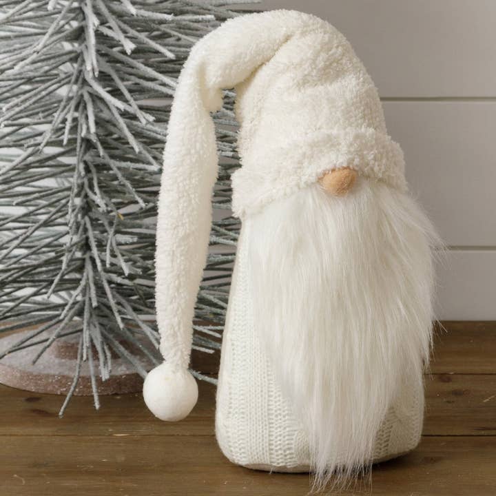 Gnome - White With Fuzzy Hat, Lg (PC) for wholesale by Audrey's Home & Gift