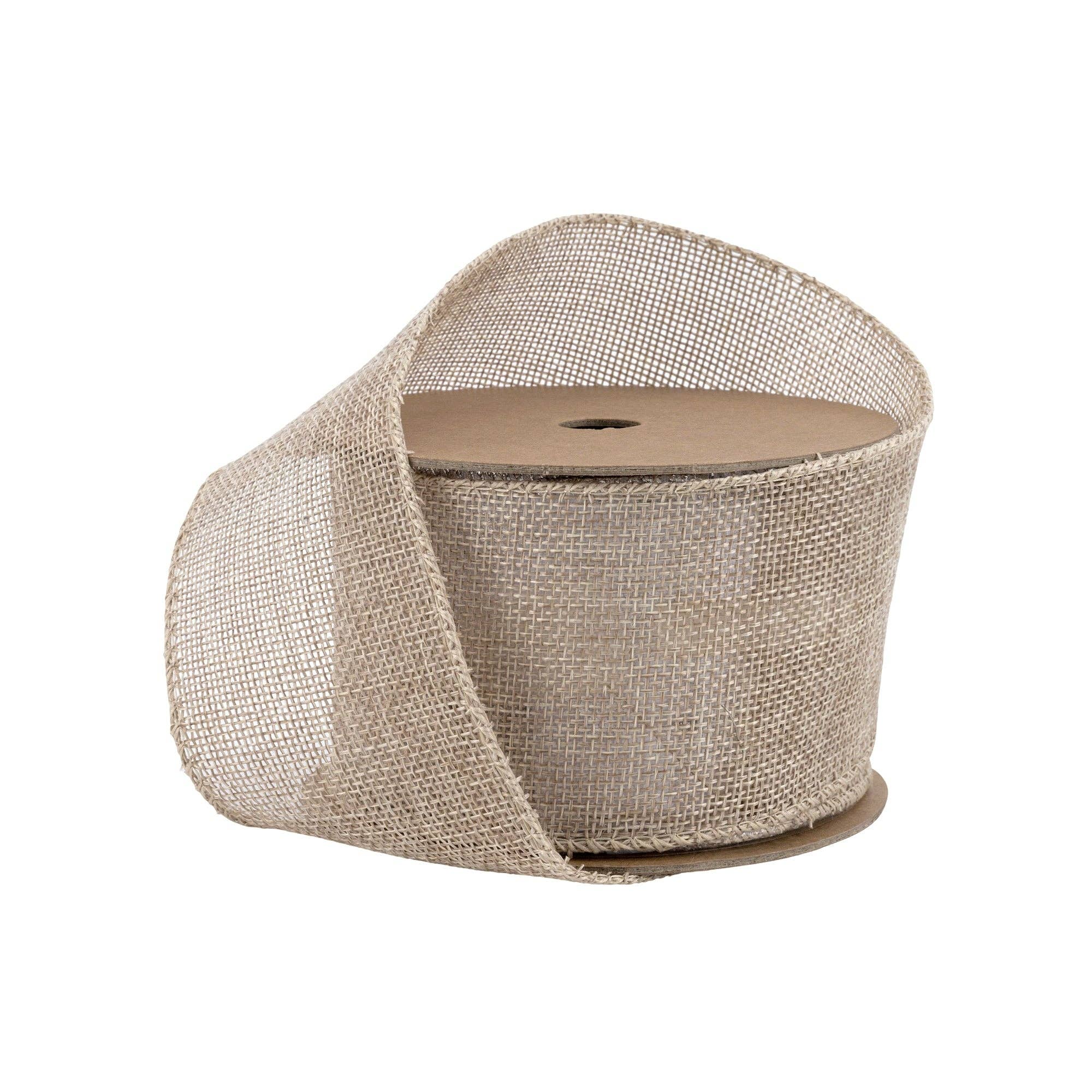 LA Ribbons Wholesale - Wholesale Ribbon - Gift Wrapping - 2 1/2" Wired Burlap Ribbon | 10 Yard Roll0