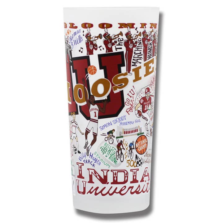 Indiana University Collegiate Drinking Glass for wholesale by catstudio