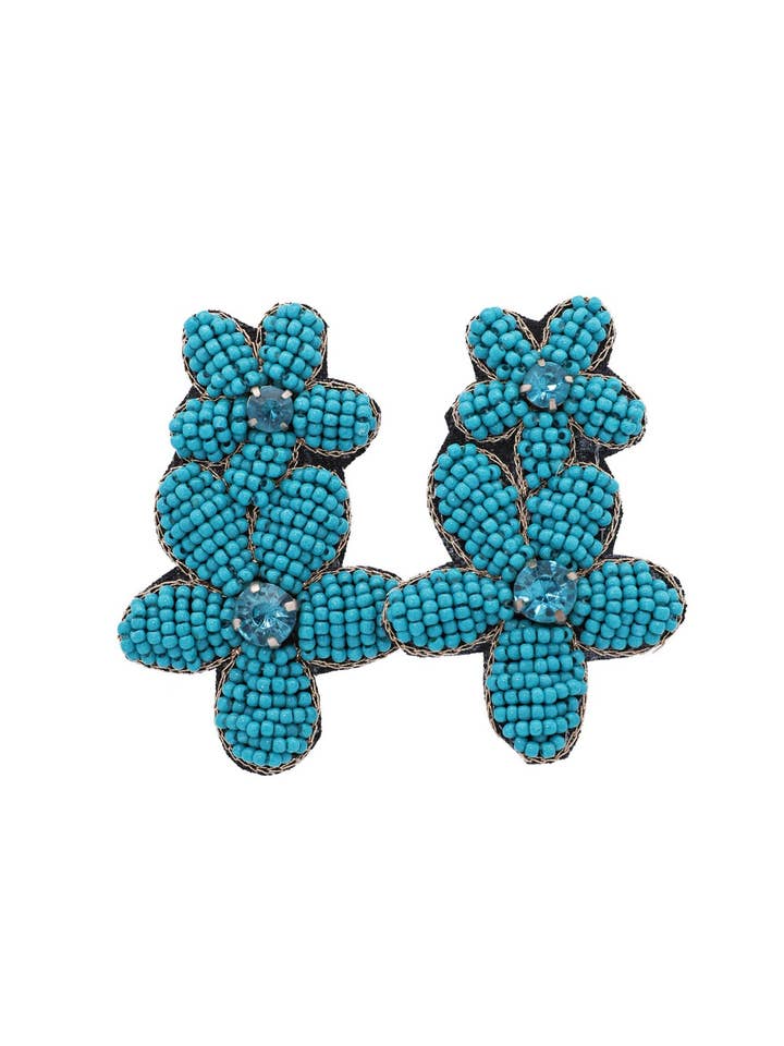 Flower Bead Post and Drop Earrings for wholesale by Urbanista Outlet