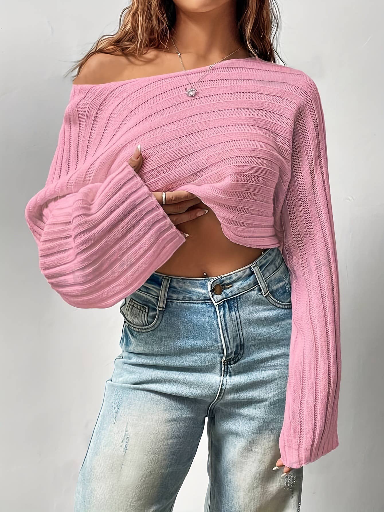 Lily Clothing - Wholesale Knit Sweater - Women's - Versatile solid color loose knitted sweater8