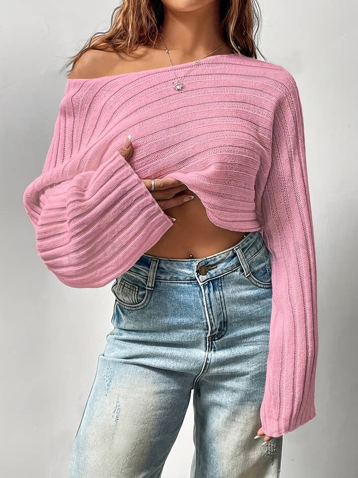 Lily Clothing - Wholesale Knit Sweater - Women's - Versatile solid color loose knitted sweater8