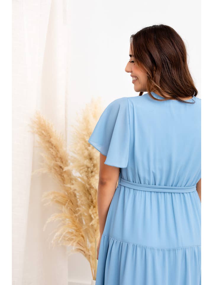 Peony Alley - Vendita all'ingrosso Vestito - Donna - Abito midi tinta unita color ambra13