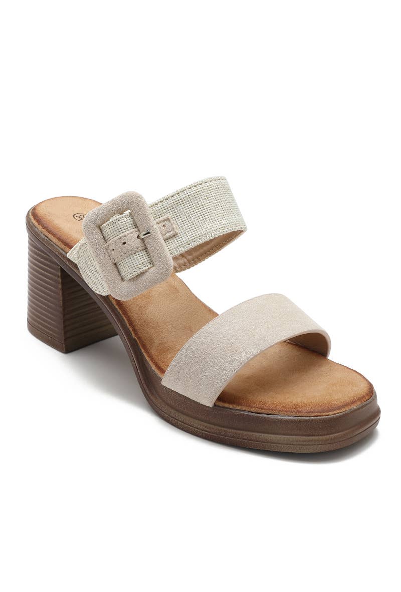 Joia Paris - Wholesale Mules - Women's - Wedge heel mules with buckle, comfortable KA-807