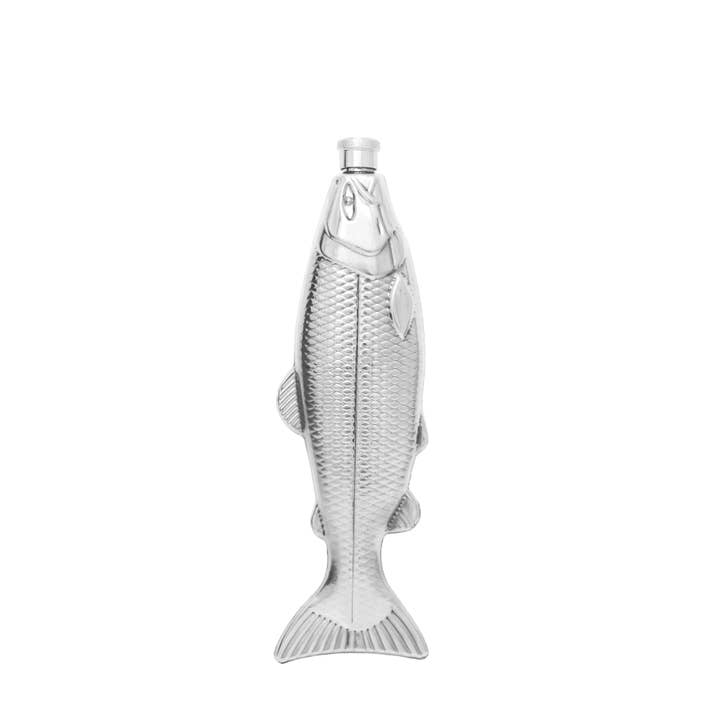 Fox Run Brands - Wholesale Flask - Outset Stainless Steel Fish Travel Flask, 4 Ounce Capacity