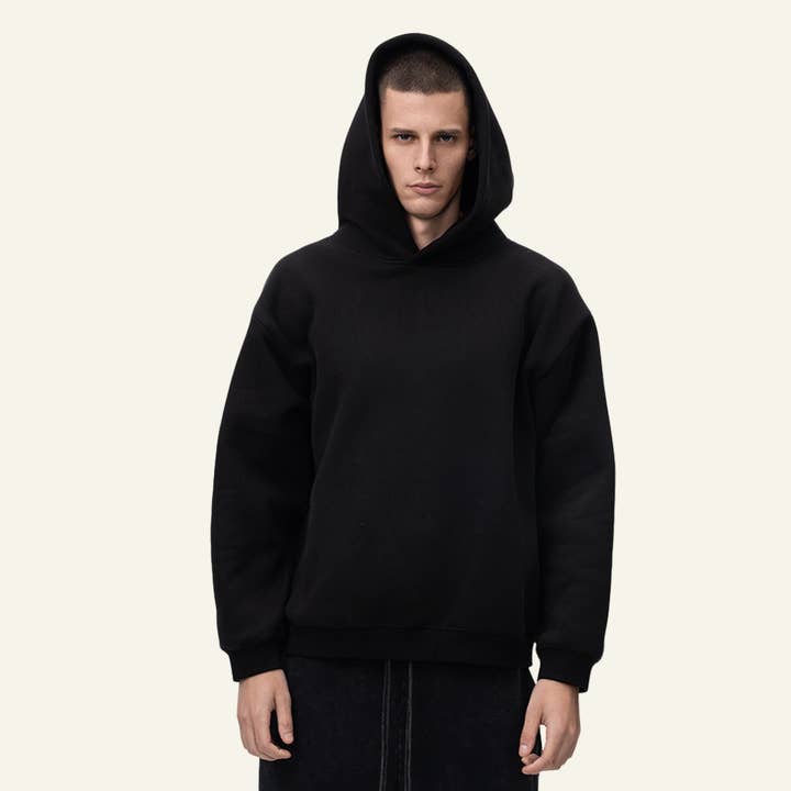 Men's Streetwear Heavyweight Fleece-lined Hoodie for wholesale by particleactive