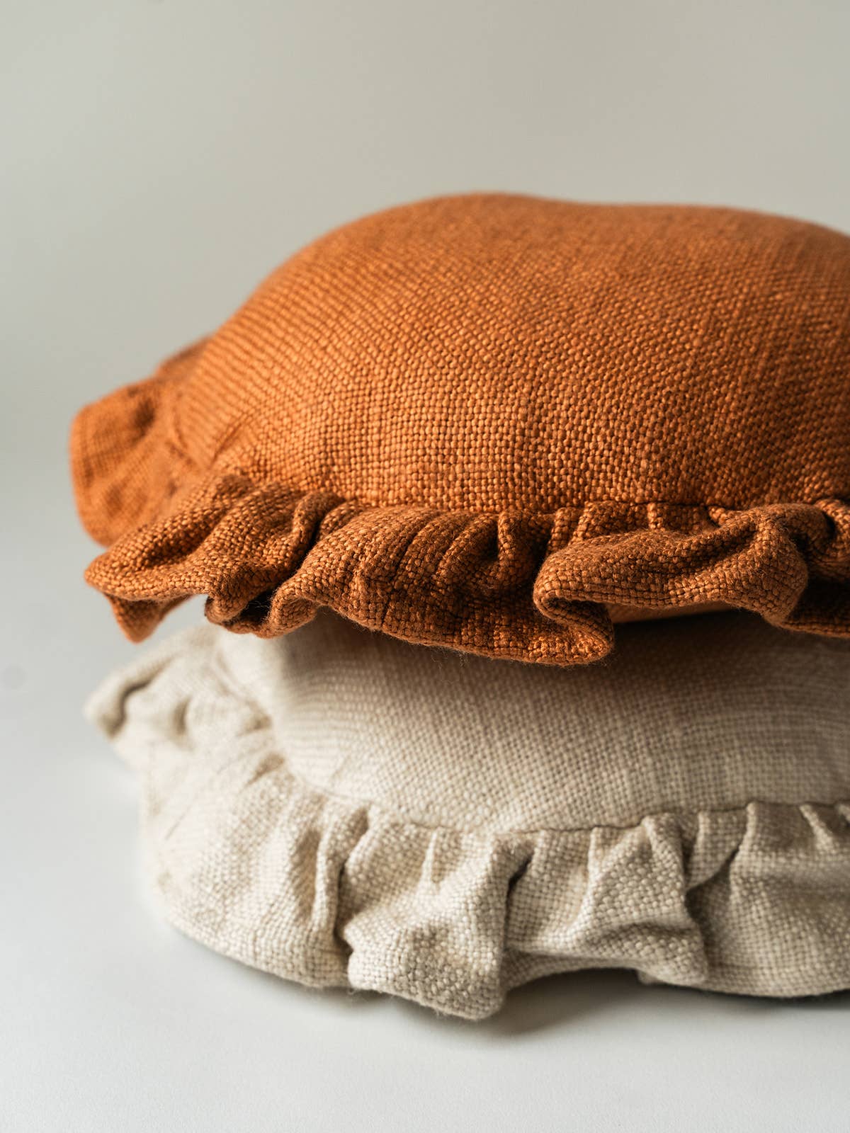 Co.House Designs - Wholesale Lumbar Pillow - Luxe Linen Ruffle Pillow6